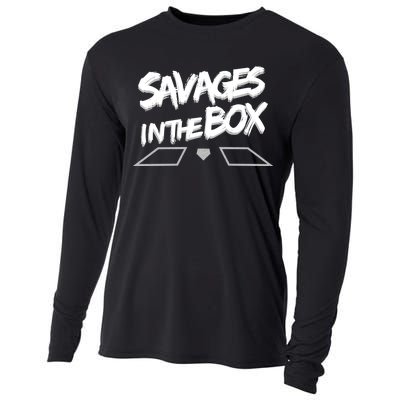 Savages in The Box New York baseball Cooling Performance Long Sleeve Crew