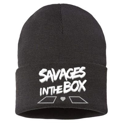 Savages in The Box New York baseball Sustainable Knit Beanie