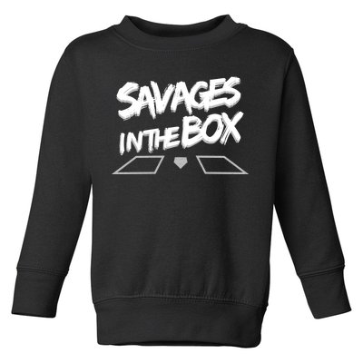 Savages in The Box New York baseball Toddler Sweatshirt