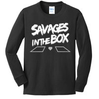 Savages in The Box New York baseball Kids Long Sleeve Shirt