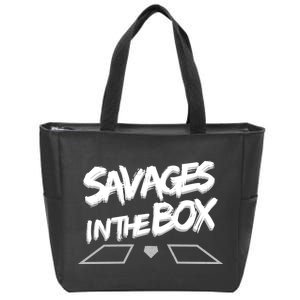 Savages in The Box New York baseball Zip Tote Bag