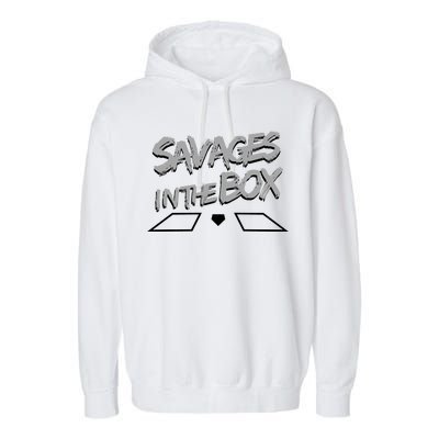 Savages in The Box New York baseball Garment-Dyed Fleece Hoodie