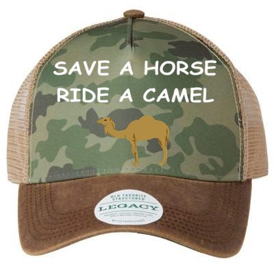 Save A Horse Ride A Camel Funny Legacy Tie Dye Trucker Hat