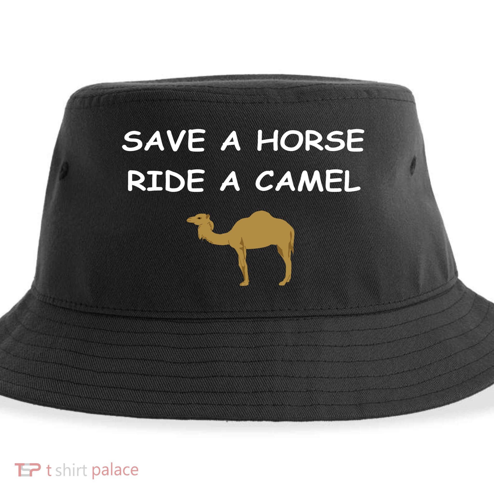 Save A Horse Ride A Camel Funny Sustainable Bucket Hat