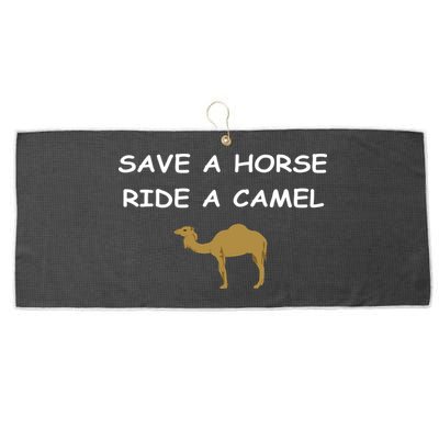 Save A Horse Ride A Camel Funny Large Microfiber Waffle Golf Towel