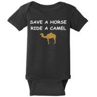 Save A Horse Ride A Camel Funny Baby Bodysuit