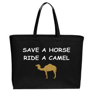 Save A Horse Ride A Camel Funny Cotton Canvas Jumbo Tote