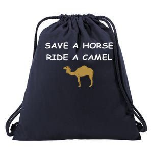 Save A Horse Ride A Camel Funny Drawstring Bag