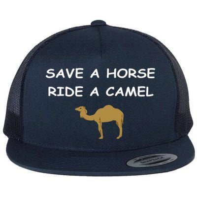 Save A Horse Ride A Camel Funny Flat Bill Trucker Hat