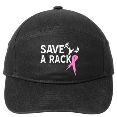 Save A Rack Breast Cancer Ribbon 7-Panel Snapback Hat