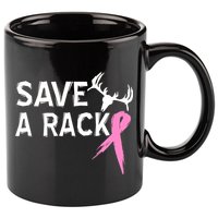 Save A Rack Breast Cancer Ribbon 11oz C Handle Ceramic Mug