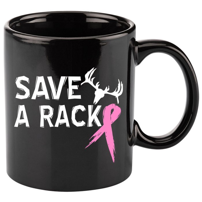 Save A Rack Breast Cancer Ribbon 11oz C Handle Ceramic Mug