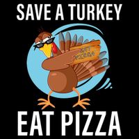 Save A Turkey Eat A Pizza 7-Panel Snapback Hat