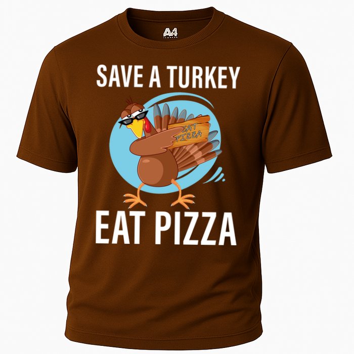 Save A Turkey Eat A Pizza Cooling Performance Crew T-Shirt
