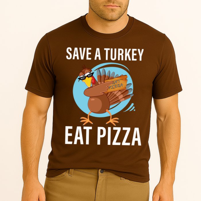 Save A Turkey Eat A Pizza Cooling Performance Crew T-Shirt
