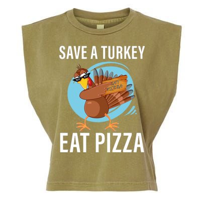 Save A Turkey Eat A Pizza Garment-Dyed Women's Muscle Tee