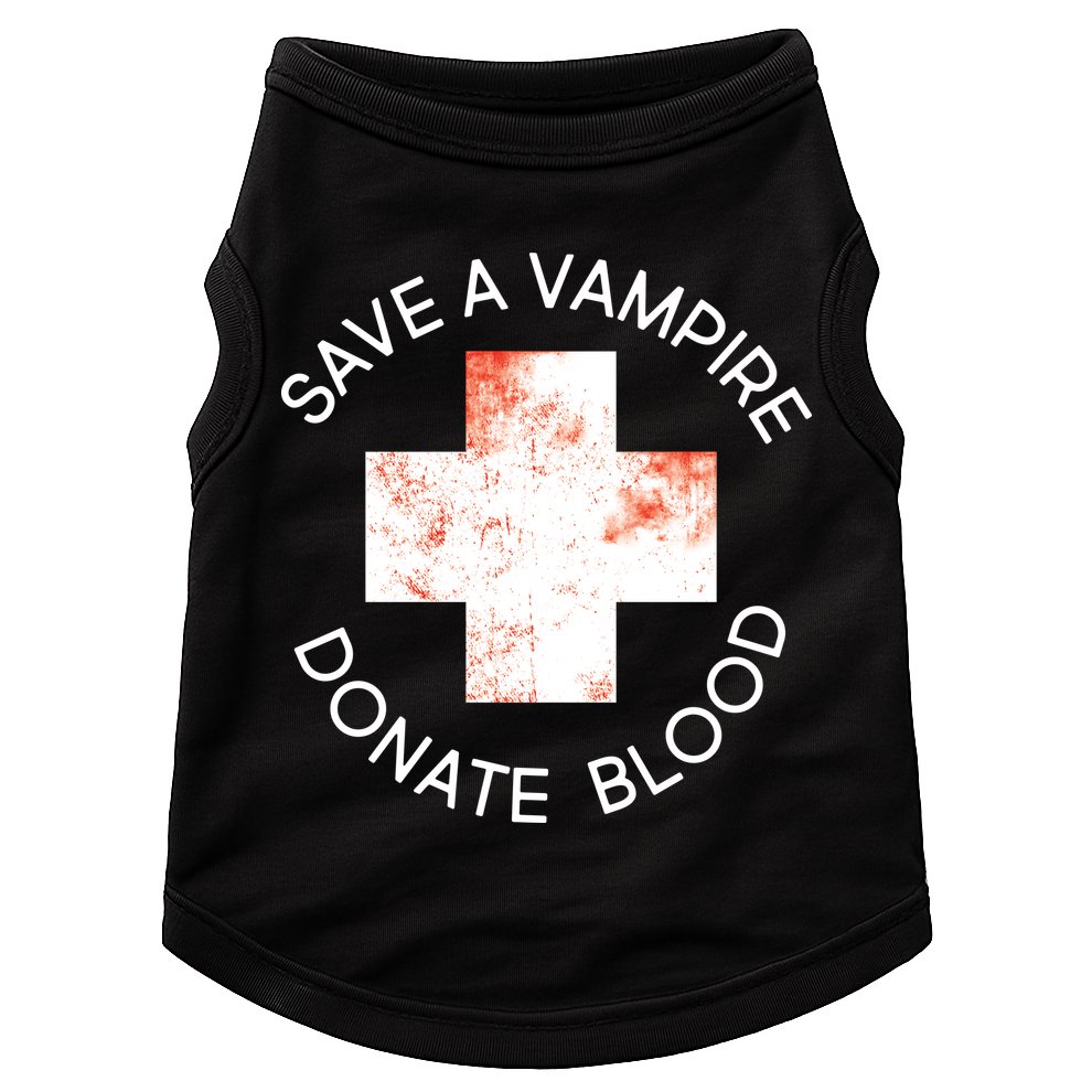 Save A Vampire Donate Blood Doggie Tank