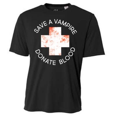 Save A Vampire Donate Blood Cooling Performance Crew T-Shirt