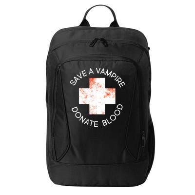 Save A Vampire Donate Blood City Backpack