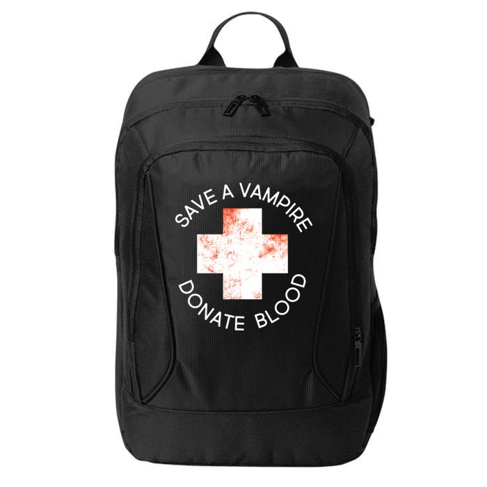 Save A Vampire Donate Blood City Backpack