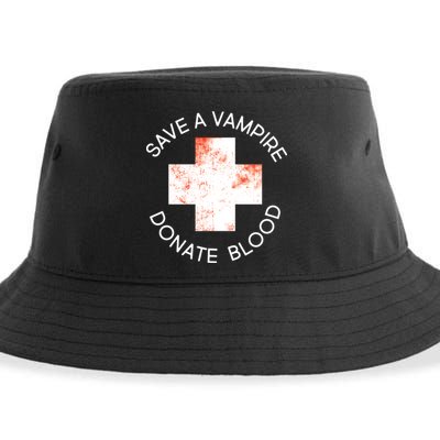 Save A Vampire Donate Blood Sustainable Bucket Hat