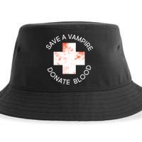 Save A Vampire Donate Blood Sustainable Bucket Hat