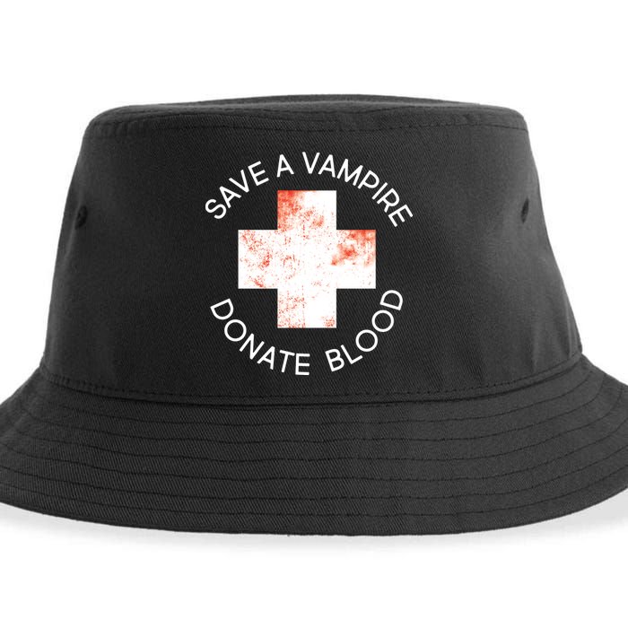 Save A Vampire Donate Blood Sustainable Bucket Hat