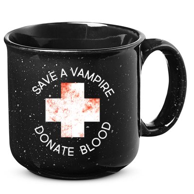 Save A Vampire Donate Blood 15oz Campfire Ceramic Mug