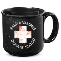 Save A Vampire Donate Blood 15oz Campfire Ceramic Mug