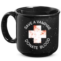 Save A Vampire Donate Blood 15oz Campfire Ceramic Mug