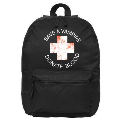 Save A Vampire Donate Blood 16 in Basic Backpack