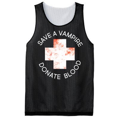 Save A Vampire Donate Blood Mesh Reversible Basketball Jersey Tank