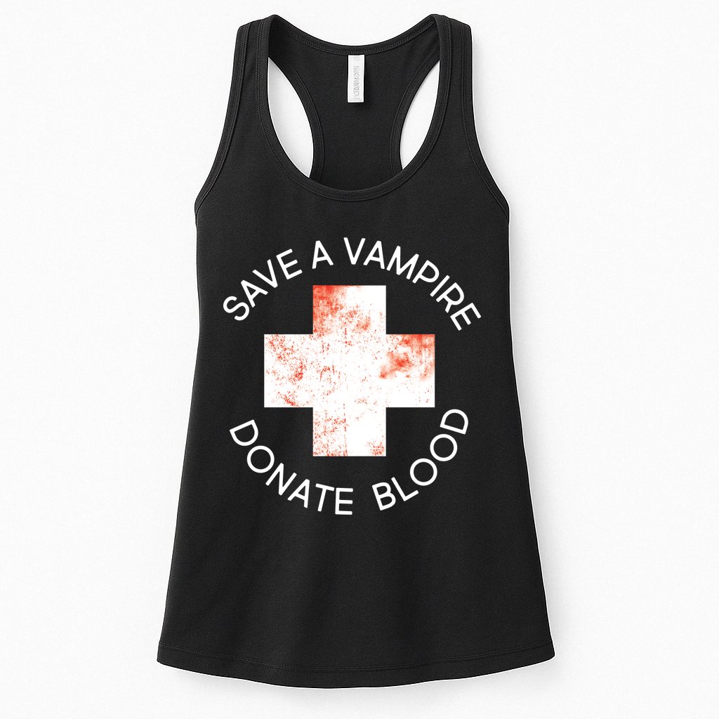 Save A Vampire Donate Blood Womens Tank Top