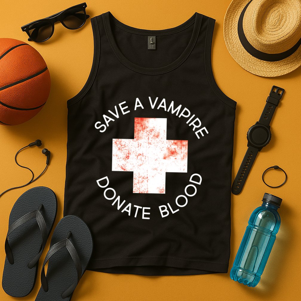Save A Vampire Donate Blood Tank Top
