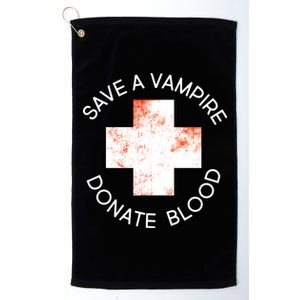 Save A Vampire Donate Blood Platinum Collection Golf Towel