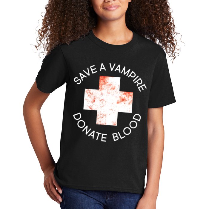 Save A Vampire Donate Blood Kids T-Shirt