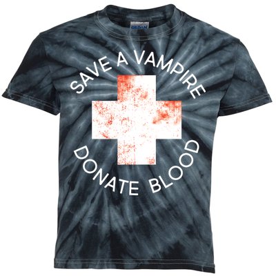 Save A Vampire Donate Blood Kids Tie-Dye T-Shirt