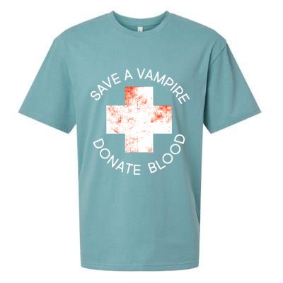 Save A Vampire Donate Blood Sueded Cloud Jersey T-Shirt