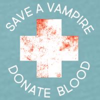 Save A Vampire Donate Blood Sueded Cloud Jersey T-Shirt