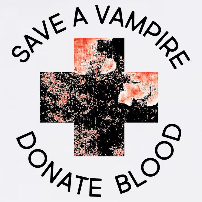 Save A Vampire Donate Blood Garment-Dyed Sweatshirt