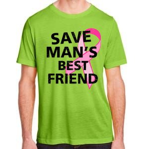 Save Man's Best Friend Breast Cancer Ribbon Adult ChromaSoft Performance T-Shirt