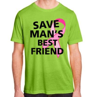 Save Man's Best Friend Breast Cancer Ribbon Adult ChromaSoft Performance T-Shirt