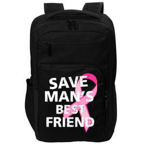 Save Man's Best Friend Breast Cancer Ribbon Impact Tech Backpack