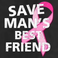 Save Man's Best Friend Breast Cancer Ribbon Adult Drive Performance Visor