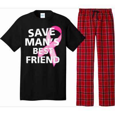 Save Man's Best Friend Breast Cancer Ribbon Pajama Set