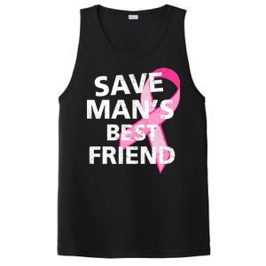 Save Man's Best Friend Breast Cancer Ribbon PosiCharge Competitor Tank