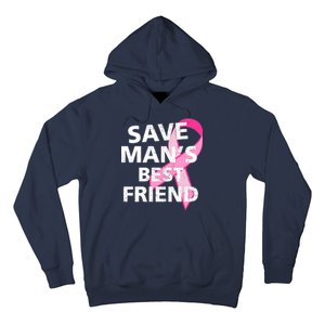 Save Man's Best Friend Breast Cancer Ribbon Hoodie