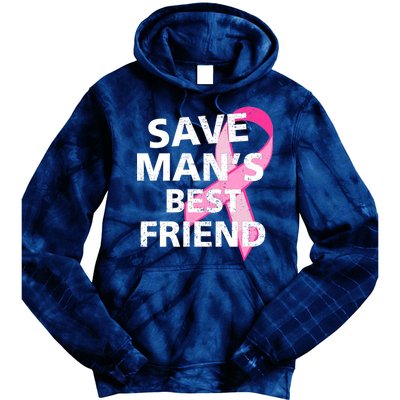 Save Man's Best Friend Breast Cancer Ribbon Tie Dye Hoodie