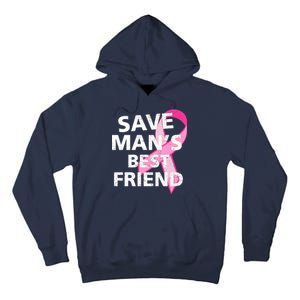 Save Man's Best Friend Breast Cancer Ribbon Tall Hoodie