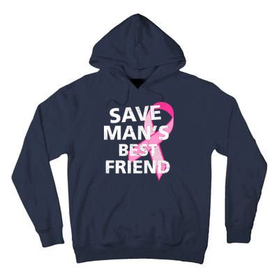 Save Man's Best Friend Breast Cancer Ribbon Tall Hoodie